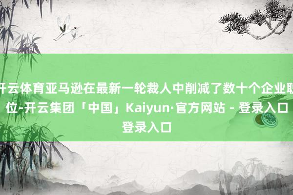 开云体育亚马逊在最新一轮裁人中削减了数十个企业职位-开云集团「中国」Kaiyun·官方网站 - 登录入口
