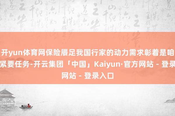 开yun体育网保险餍足我国行家的动力需求彰着是咱们的紧要任务-开云集团「中国」Kaiyun·官方网站 - 登录入口