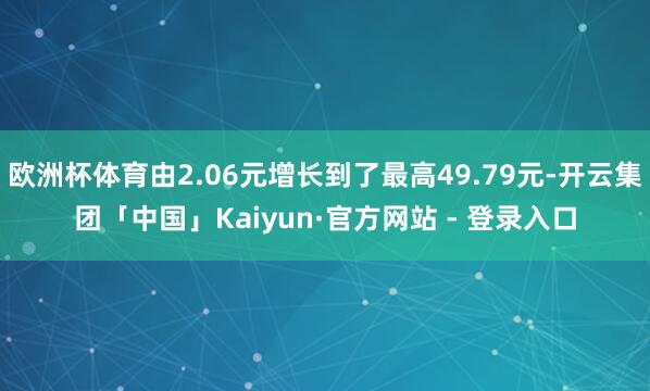 欧洲杯体育由2.06元增长到了最高49.79元-开云集团「中国」Kaiyun·官方网站 - 登录入口